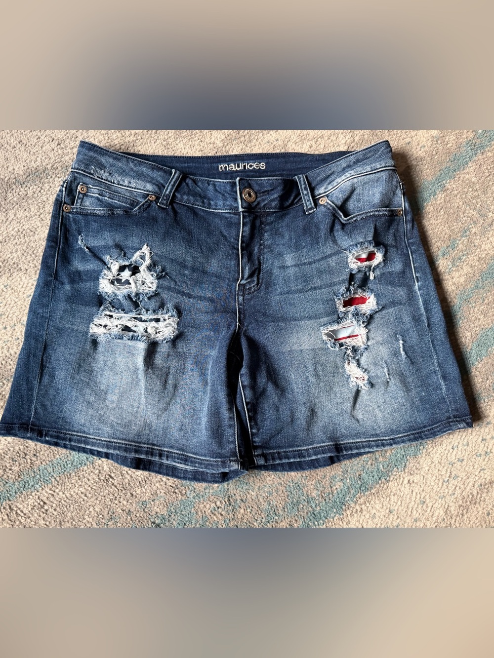 Maurices Size 33" waist Distressed Denim Shorts
